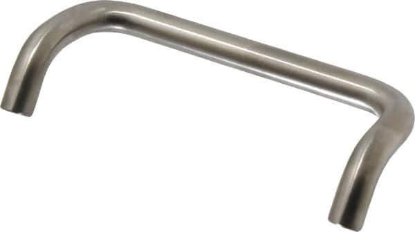 Sugatsune - 15/32" Handle Diam, Satin Finish Stainless Steel Drawer Pull - 1-31/32" Projection, 5-3/64" Center to Center, 5-1/2" Wide - Apex Tool & Supply