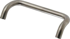 Sugatsune - 15/32" Handle Diam, Satin Finish Stainless Steel Drawer Pull - 1-31/32" Projection, 5-3/64" Center to Center, 5-1/2" Wide - Apex Tool & Supply