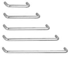 Sugatsune - 25/64" Handle Diam, Satin Finish Stainless Steel Drawer Pull - 1-3/8" Projection, 12" Center to Center, 316 Grade, 12-3/8" Wide - Apex Tool & Supply