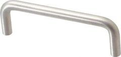 Sugatsune - 5/16" Handle Diam, Satin Finish Stainless Steel Drawer Pull - 1-11/32" Projection, 3-1/2" Center to Center, 316 Grade, 3-13/16" Wide - Apex Tool & Supply