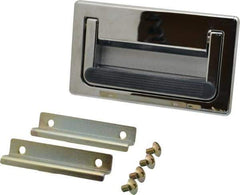 Sugatsune - 5.5" Overall Width x 3.1563" Overall Height, 0.6875" Recess Depth, Recessed Pull - 2.9531" Recess Height, 5.3281" Recess Width, 4.9219" Center to Center, M5 Thread - Apex Tool & Supply