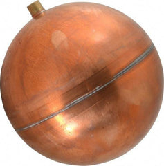 Watts - 8" Diam, External Thread Connection, Metal Float - 3/8-16 Thread, Copper - Apex Tool & Supply