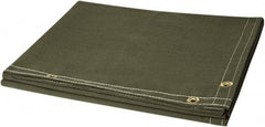 Steiner - 6' High x 8' Wide Canvas Welding Curtain - Olive, Grommet - Apex Tool & Supply