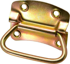 Value Collection - 3.62" Wide Plate x 2-47/50" High Plate, 3.62" Bail ID, Military Spec Chest Handle - 4-1/4" Wide x 3-3/4" High, Zinc Finish, 4 Holes - Apex Tool & Supply