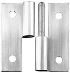 Made in USA - 3" Long x 2" Wide x 0.093" Thick, Slip Joint Hinge - Stainless Steel - Apex Tool & Supply