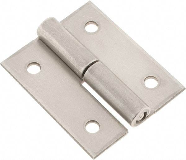 Made in USA - 2" Long x 1.68" Wide x 0.08" Thick, Slip Joint Hinge - Stainless Steel - Apex Tool & Supply