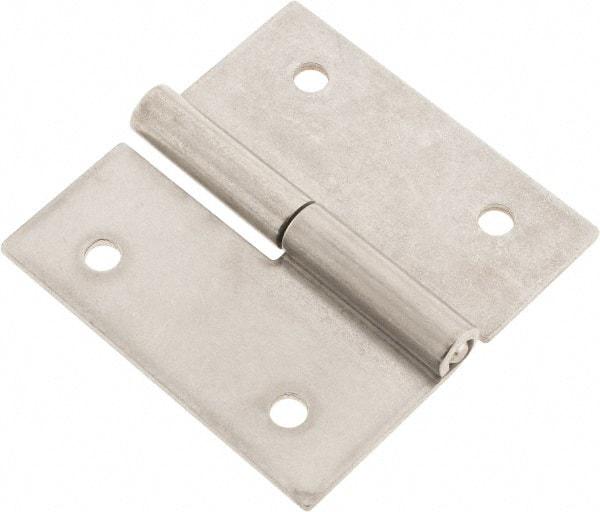 Made in USA - 2-1/2" Long x 2-1/2" Wide x 0.075" Thick, Slip Joint Hinge - Stainless Steel - Apex Tool & Supply