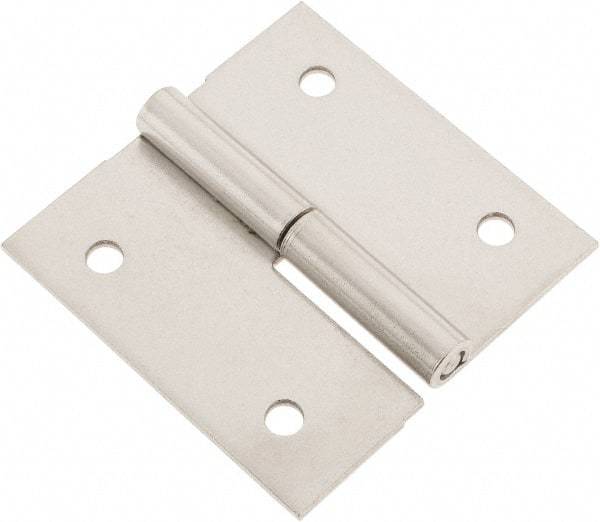 Made in USA - 2-1/2" Long x 2-1/2" Wide x 0.075" Thick, Slip Joint Hinge - Stainless Steel - Apex Tool & Supply