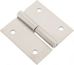 Made in USA - 2-1/2" Long x 2-1/2" Wide x 0.075" Thick, Slip Joint Hinge - Stainless Steel - Apex Tool & Supply