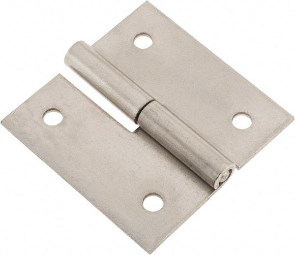 Made in USA - 3" Long x 3" Wide x 0.093" Thick, Slip Joint Hinge - Stainless Steel - Apex Tool & Supply