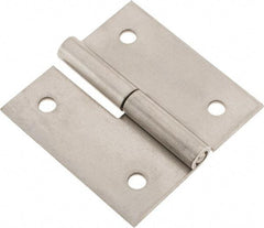Made in USA - 3" Long x 3" Wide x 0.093" Thick, Slip Joint Hinge - Stainless Steel - Apex Tool & Supply