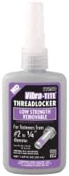 Vibra-Tite - 50 mL Bottle, Purple, Low Strength Liquid Threadlocker - Series 111, 24 hr Full Cure Time, Hand Tool Removal - Apex Tool & Supply