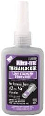 Vibra-Tite - 50 mL Bottle, Purple, Low Strength Liquid Threadlocker - Series 111, 24 hr Full Cure Time, Hand Tool Removal - Apex Tool & Supply