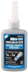 Vibra-Tite - 50 mL Bottle, Blue, Medium Strength Liquid Threadlocker - Series 121, 24 hr Full Cure Time, Hand Tool Removal - Apex Tool & Supply