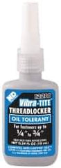 Vibra-Tite - 10 mL Bottle, Blue, Medium Strength Liquid Threadlocker - Series 122, 24 hr Full Cure Time, Hand Tool Removal - Apex Tool & Supply