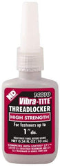 Vibra-Tite - 10 mL Bottle, Red, High Strength Liquid Threadlocker - Series 140, 24 hr Full Cure Time, Hand Tool, Heat Removal - Apex Tool & Supply