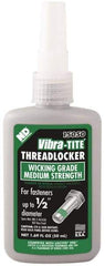 Vibra-Tite - 50 mL Bottle, Green, Medium Strength Liquid Threadlocker - Series 150, 24 hr Full Cure Time, Hand Tool Removal - Apex Tool & Supply