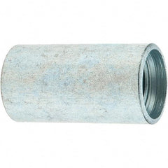 Made in USA - Class 300, 3/8" Galvanized Pipe Coupling - Threaded, Steel - Apex Tool & Supply