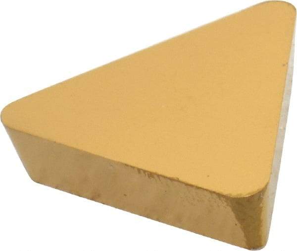 Interstate - TPG434 Grade TCN55 Carbide Turning Insert - TiC/TiN Finish, 60° Triangle, 1/2" Inscr Circle, 3/16" Thick, 1/16" Corner Radius - Apex Tool & Supply