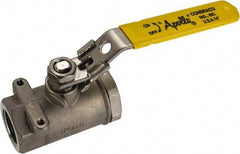 Apollo - 3/4" Pipe, Standard Port, Stainless Steel Standard Ball Valve - 2 Piece, NPT Ends, Locking Lever Handle, 600 WOG, 150 WSP - Apex Tool & Supply