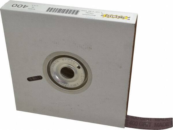 Tru-Maxx - 1-1/2" x 50 Yd 400 Grit Aluminum Oxide Cloth Roll - Super Fine Grade, J Weighted Backing - Apex Tool & Supply