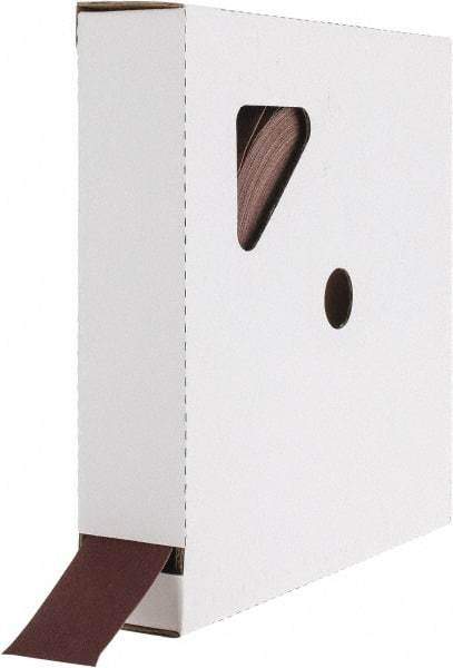 Tru-Maxx - 1-1/2" x 50 Yd 320 Grit Aluminum Oxide Cloth Roll - Extra Fine Grade, J Weighted Backing - Apex Tool & Supply