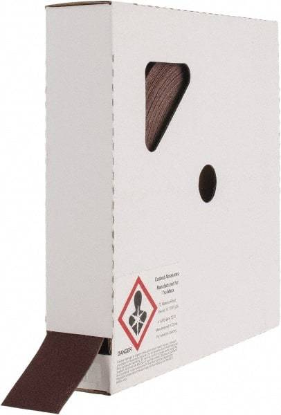 Tru-Maxx - 1-1/2" x 50 Yd 180 Grit Aluminum Oxide Cloth Roll - Very Fine Grade, J Weighted Backing - Apex Tool & Supply