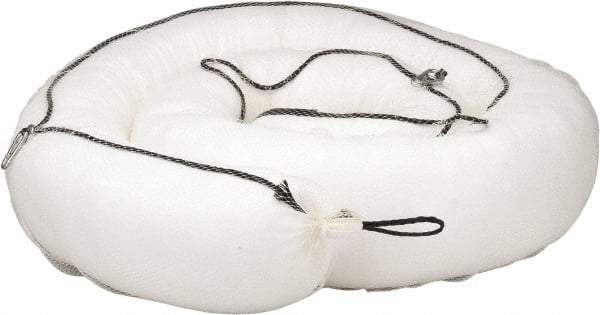 PRO-SAFE - 65 Gal, 10' Long, 8" Diam, Polypropylene Boom - Oil Only, White - Apex Tool & Supply