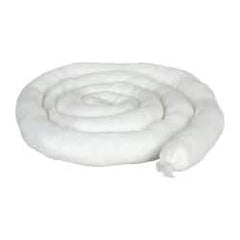 PRO-SAFE - 12 Gal, 10' Long, 3" Diam, Polypropylene Sock - Oil Only, White - Apex Tool & Supply