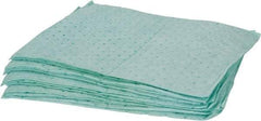 PRO-SAFE - 29 Gal Capacity per Package, Chemical/Hazmat Pad - 17" Long x 15" Wide, Green, Polypropylene - Apex Tool & Supply