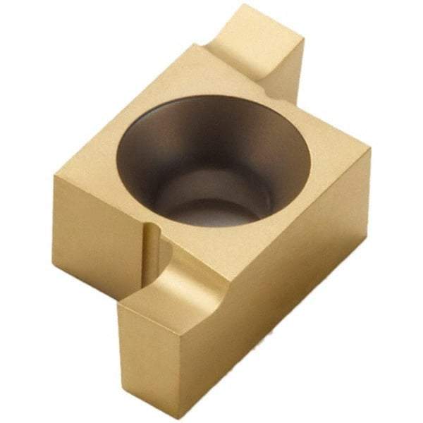 Seco - 17420ER FG Grade CP500, 0.174" Cutting Width Carbide Grooving Insert - 0.174" Max Depth of Cut, Right Hand, TiAlN/TiN Finish - Apex Tool & Supply