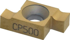 Seco - 10310ER FG Grade CP500, 0.103" Cutting Width Carbide Grooving Insert - 0.103" Max Depth of Cut, Right Hand, TiAlN/TiN Finish - Apex Tool & Supply