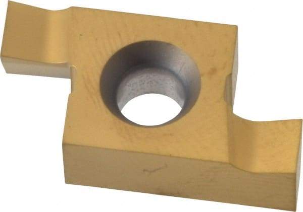 Seco - 1514EAR FA Grade CP500, 0.15" Cutting Width Carbide Grooving Insert - 0.15" Max Depth of Cut, Right Hand, TiAlN/TiN Finish - Apex Tool & Supply