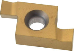 Seco - 1514EAR FA Grade CP500, 0.15" Cutting Width Carbide Grooving Insert - 0.15" Max Depth of Cut, Right Hand, TiAlN/TiN Finish - Apex Tool & Supply