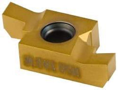 Seco - 17420NR FG Grade CP500, 0.174" Cutting Width Carbide Grooving Insert - 0.174" Max Depth of Cut, Right Hand, TiAlN/TiN Finish - Apex Tool & Supply