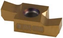 Seco - 2520NR FG Grade CP500, 1/4" Cutting Width Carbide Grooving Insert - 1/4" Max Depth of Cut, Right Hand, TiAlN/TiN Finish - Apex Tool & Supply