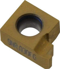 Seco - 0309NR FG Grade CP500, 0.03" Cutting Width Carbide Grooving Insert - 0.03" Max Depth of Cut, Right Hand, TiAlN/TiN Finish - Apex Tool & Supply