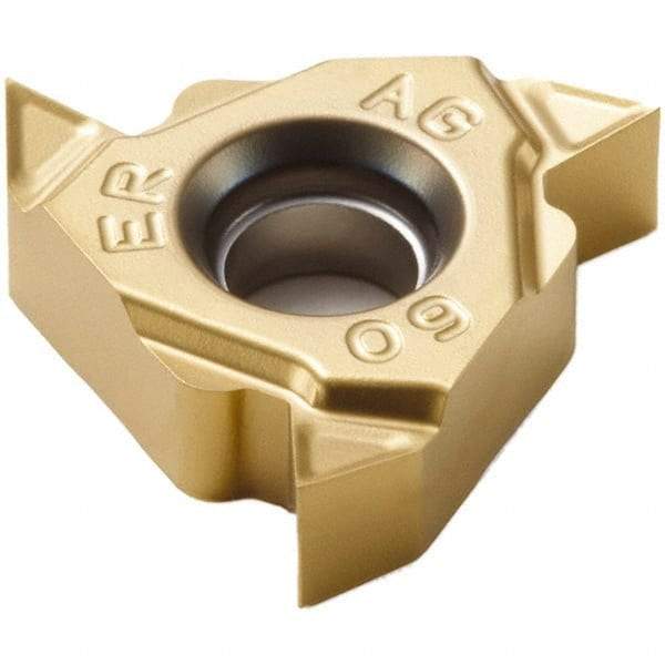 Seco - 16ER External Right Hand 14-8 Partial Profile 60° Laydown Threading Insert - Grade CP500, TiAlN/TiN Coated Carbide - Apex Tool & Supply