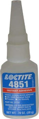 Loctite - 0.70 oz Bottle Clear Instant Adhesive - Series 4851, 20 sec Fixture Time, 24 hr Full Cure Time, Bonds to Fabric, Leather & Paper - Apex Tool & Supply