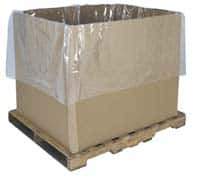 Made in USA - 48" Long x 50" Wide x 84" High x 0.0015" Thick Gaylord Liner - Clear, Roll, 75 Piece - Apex Tool & Supply
