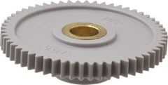 Made in USA - 32 Pitch, 1-3/4" Pitch Diam, 1-13/16" OD, 56 Tooth Spur Gear - 3/16" Face Width, 5/16" Bore Diam, 43/64" Hub Diam, 20° Pressure Angle, Acetal - Apex Tool & Supply