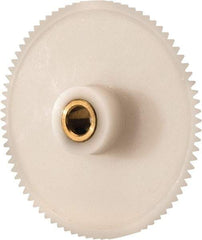 Made in USA - 48 Pitch, 2-1/4" Pitch Diam, 2.292" OD, 108 Tooth Spur Gear - 1/4" Face Width, 1/4" Bore Diam, 39/64" Hub Diam, 20° Pressure Angle, Acetal - Apex Tool & Supply