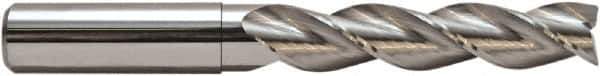 M.A. Ford - 1", 1-1/4" LOC, 1" Shank Diam, 7" OAL, 3 Flute, Solid Carbide Square End Mill - Single End, Spiral Flute, 36° Helix, Centercutting, Right Hand Cut, Right Hand Flute - Apex Tool & Supply