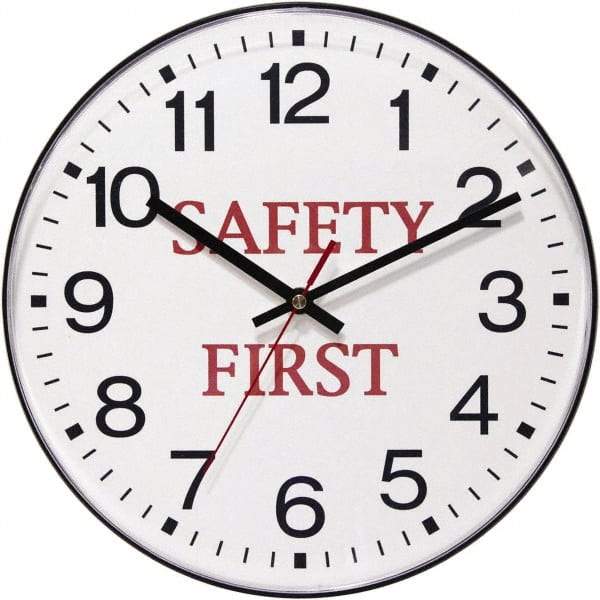 Infinity Insttruments - 11-1/2 Inch Diameter, White Face, Dial Wall Clock - Analog Display, Black Case, Runs on AA Battery - Apex Tool & Supply