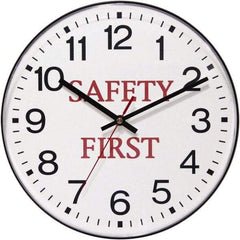 Infinity Insttruments - 11-1/2 Inch Diameter, White Face, Dial Wall Clock - Analog Display, Black Case, Runs on AA Battery - Apex Tool & Supply