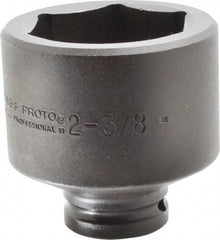 Proto - 3/4" Drive 2-3/8" Standard Impact Socket - 6 Points, 3-3/8" OAL - Apex Tool & Supply