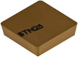 Interstate - SPU422 Grade TCN55 Carbide Turning Insert - TiC/TiN Finish, 90° Square, 1/2" Inscr Circle, 1/8" Thick, 1/32" Corner Radius - Apex Tool & Supply