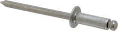 Marson - Button Head Aluminum Open End Blind Rivet - Aluminum Mandrel, 0.251" to 3/8" Grip, 3/8" Head Diam, 0.192" to 0.196" Hole Diam, 0.575" Length Under Head, 3/16" Body Diam - Apex Tool & Supply