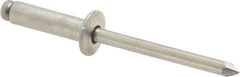 Marson - Button Head Aluminum Open End Blind Rivet - Aluminum Mandrel, 0.376" to 1/2" Grip, 3/8" Head Diam, 0.192" to 0.196" Hole Diam, 0.7" Length Under Head, 3/16" Body Diam - Apex Tool & Supply