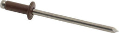 Marson - Button Head Aluminum Open End Blind Rivet - Aluminum Mandrel, 0.126" to 0.187" Grip, 1/4" Head Diam, 0.129" to 0.133" Hole Diam, 0.337" Length Under Head, 1/8" Body Diam - Apex Tool & Supply